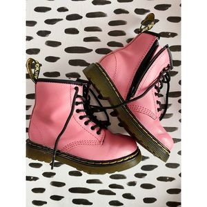 Pink Leather Dr. Martens NIB